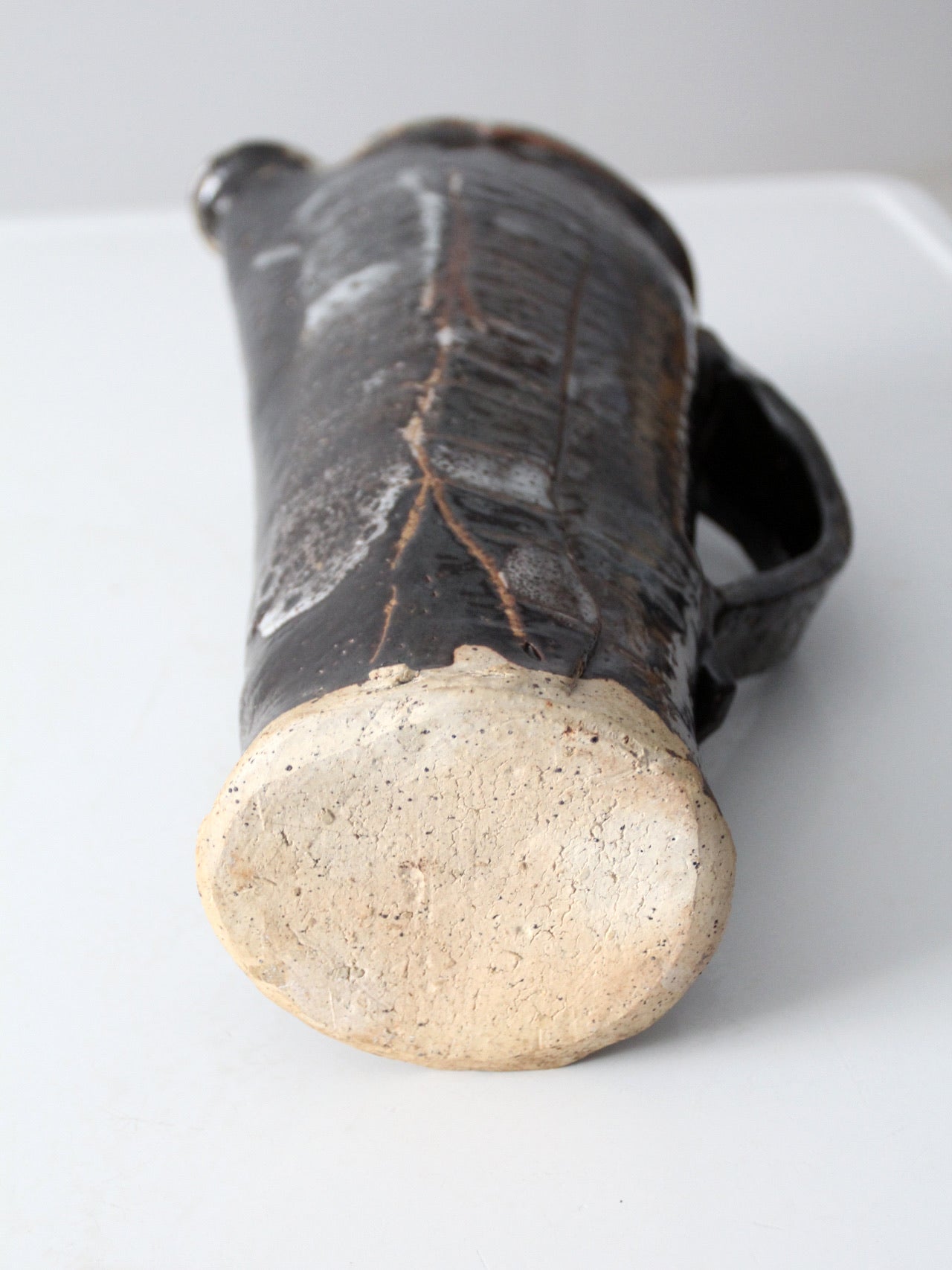 vintage studio pottery pitcher vase