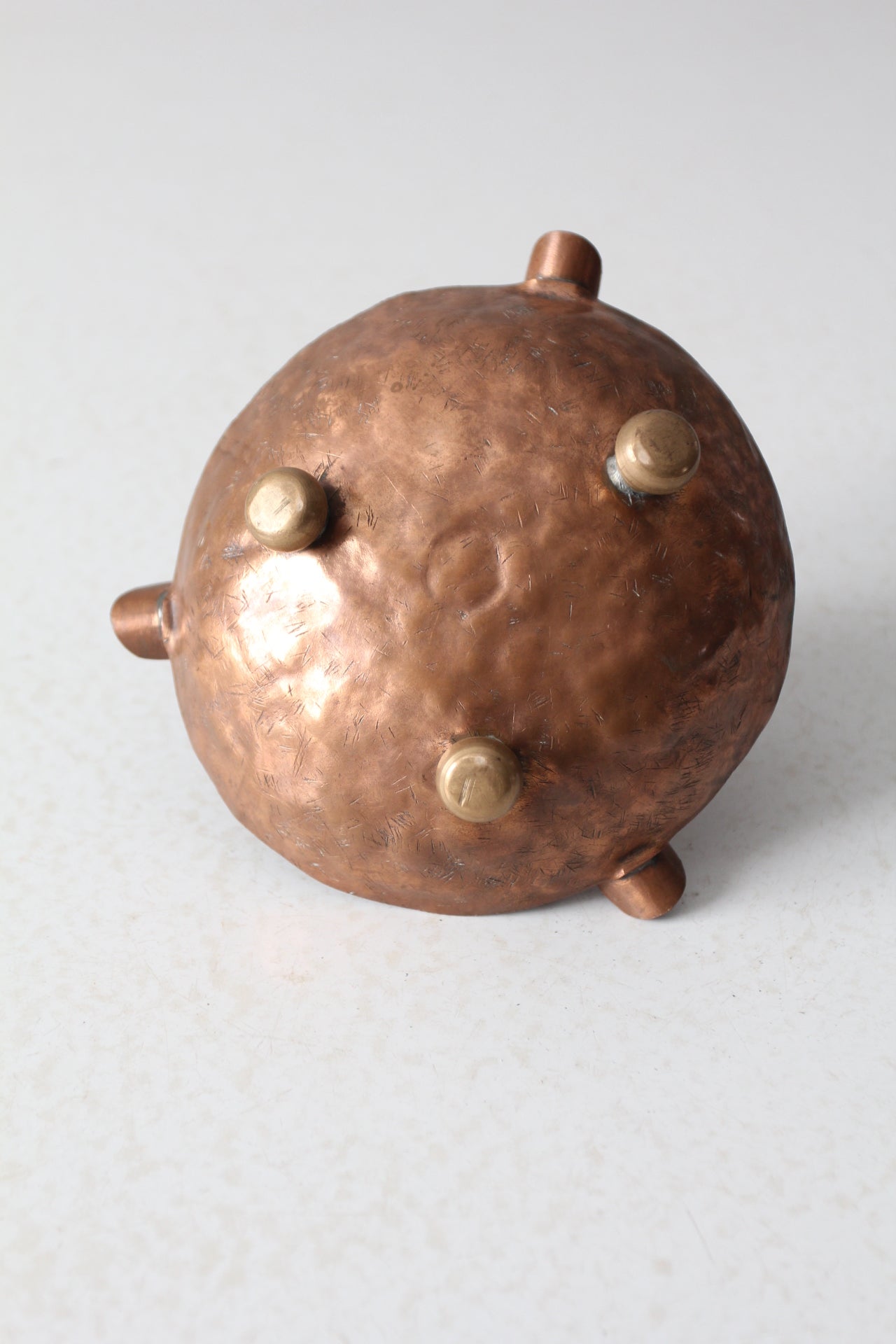 antique copper match holder ashtray