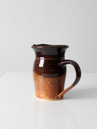 vintage studio pottery pitcher