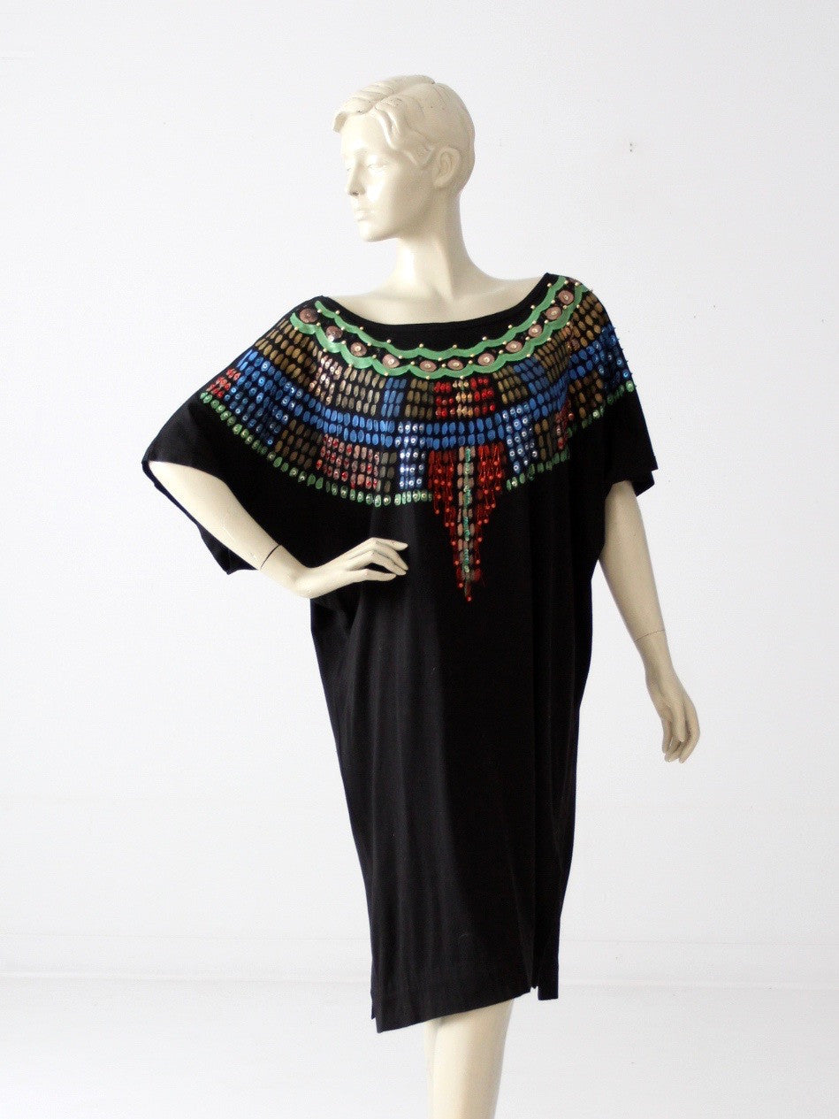 Luv Tricot tribal jersey dress circa 1980s