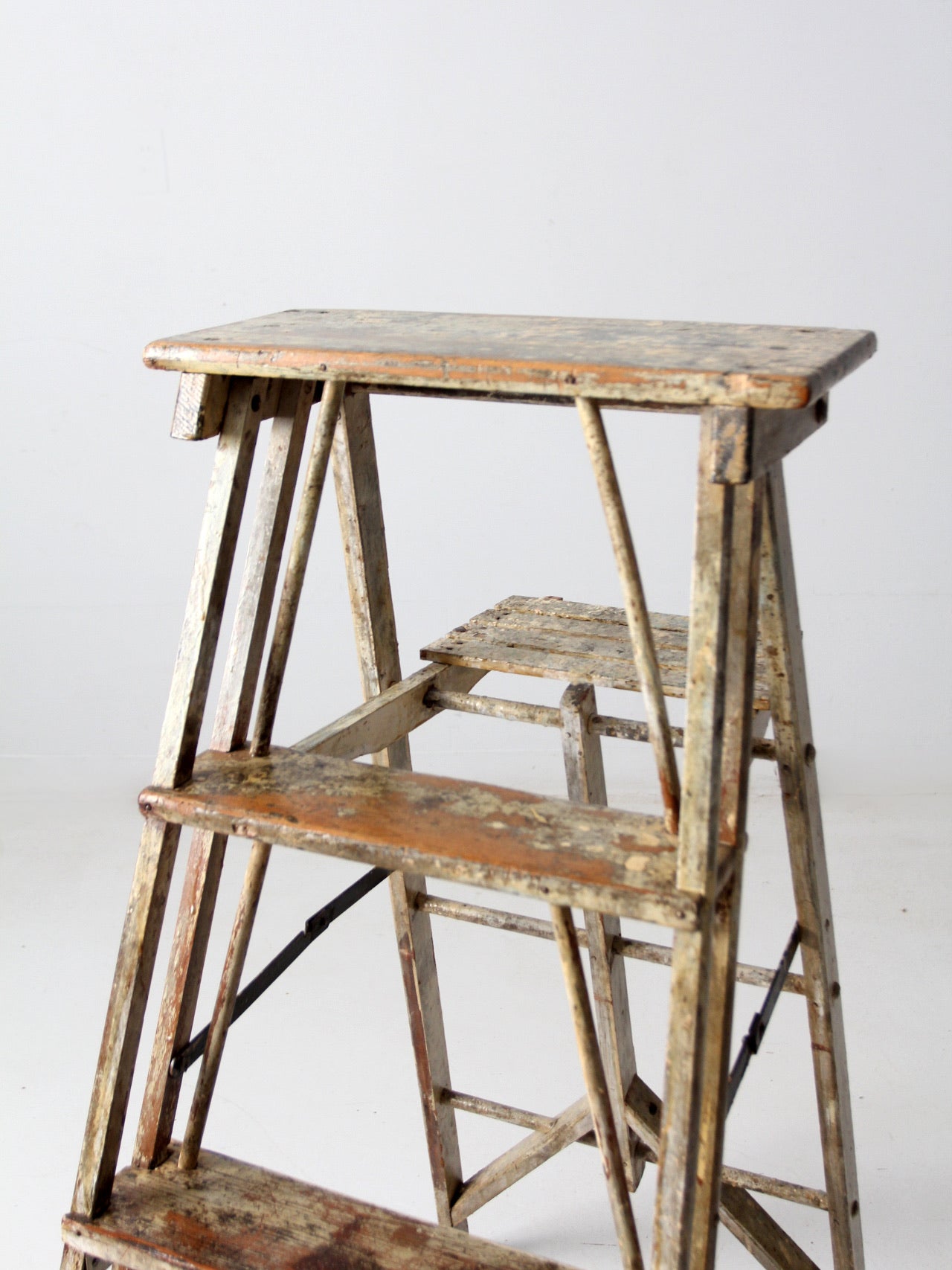 antique wooden ladder