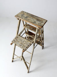 antique wooden ladder