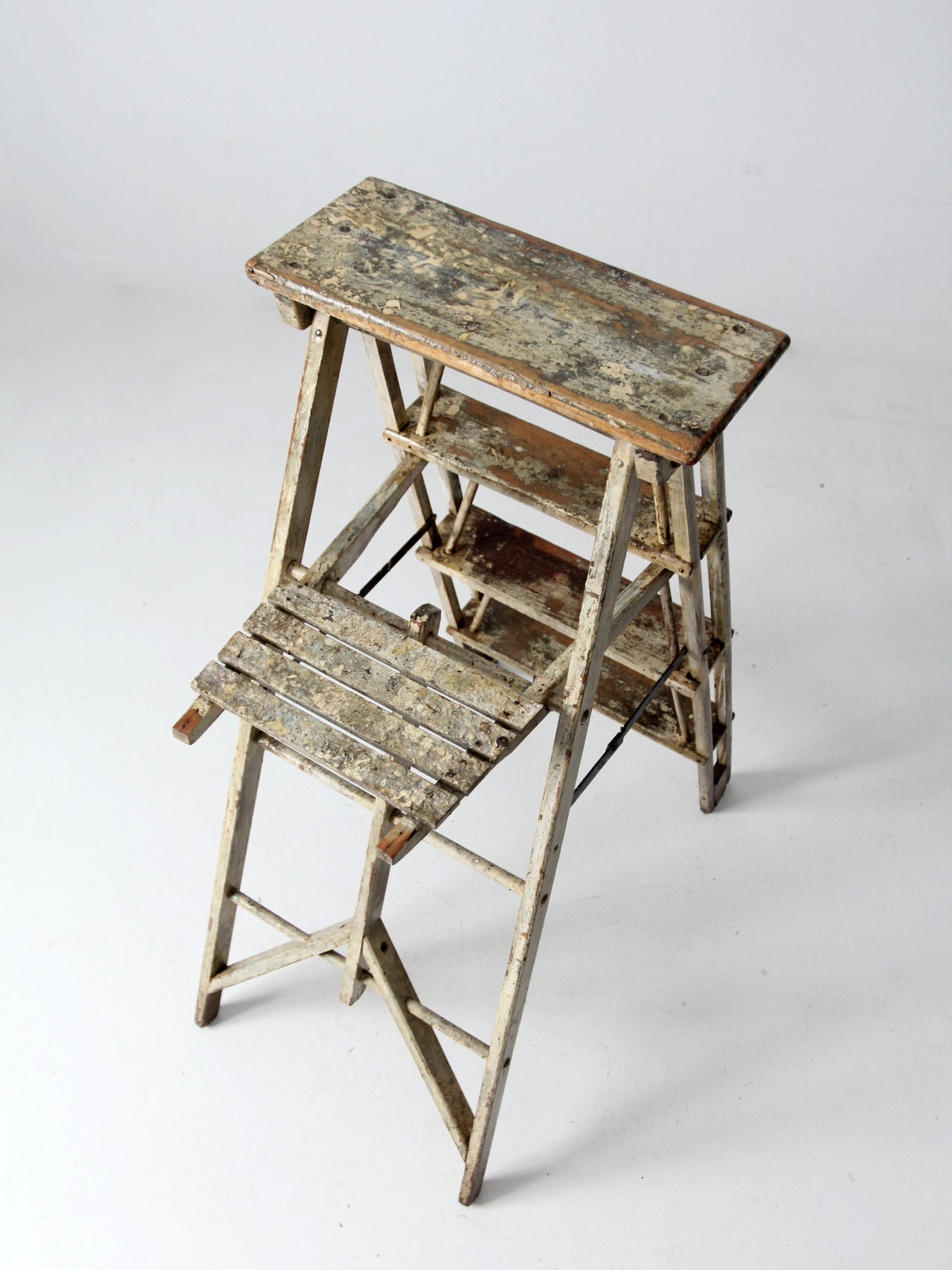 antique wooden ladder