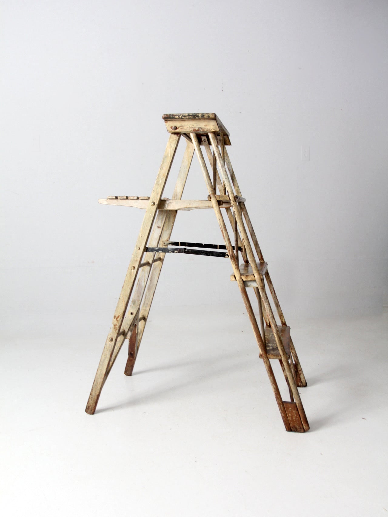 antique wooden ladder