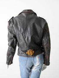 vintage Harley Davidson leather motorcycle jacket