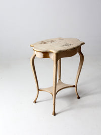 antique French provincial style end table