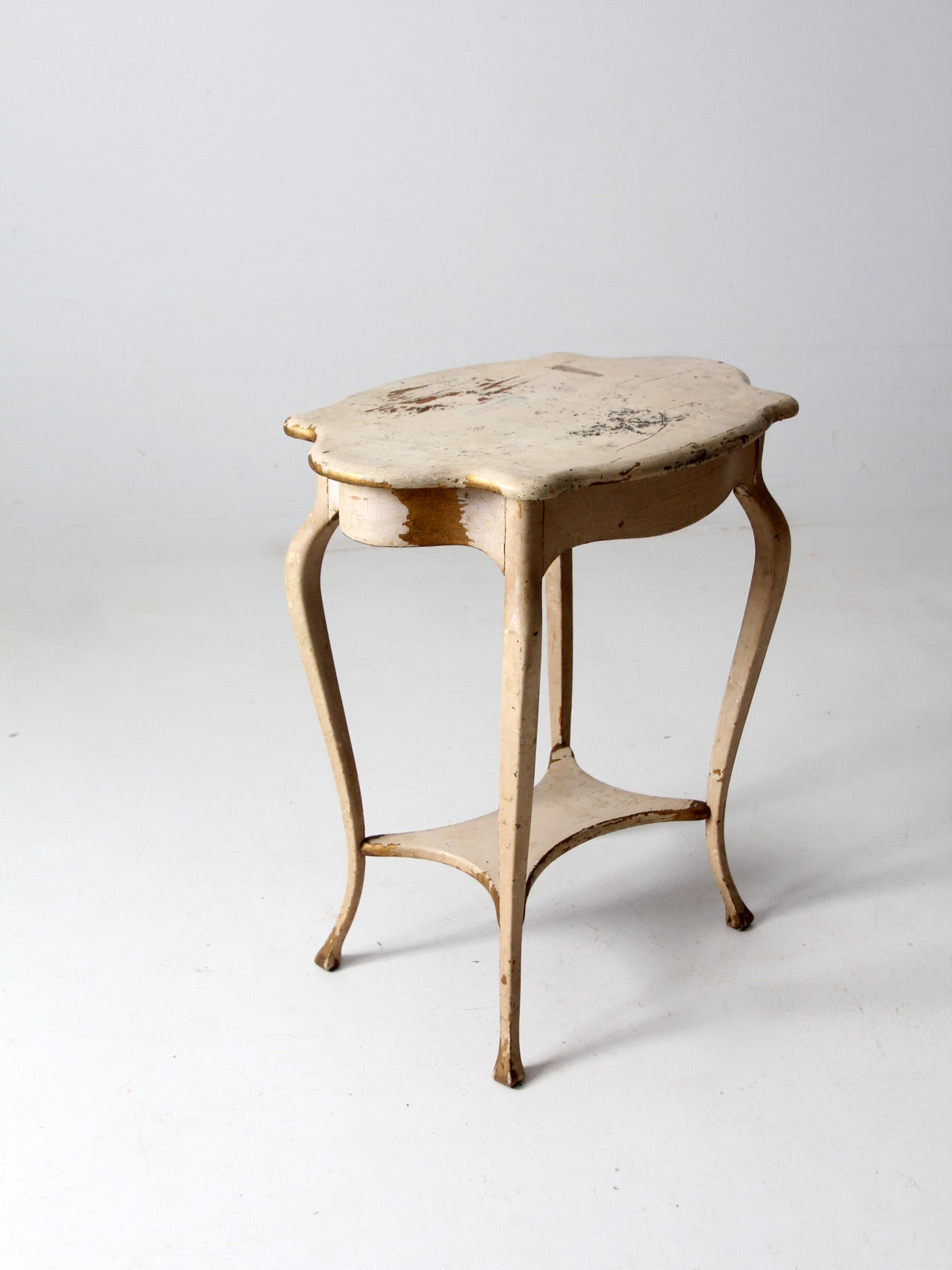 antique French provincial style end table