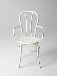 vintage white metal bistro chair