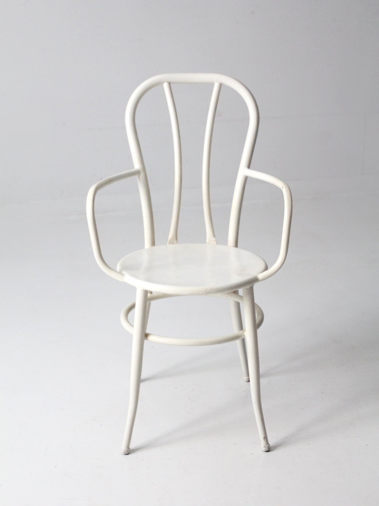 vintage white metal bistro chair