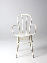 vintage white metal bistro chair