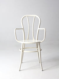vintage white metal bistro chair