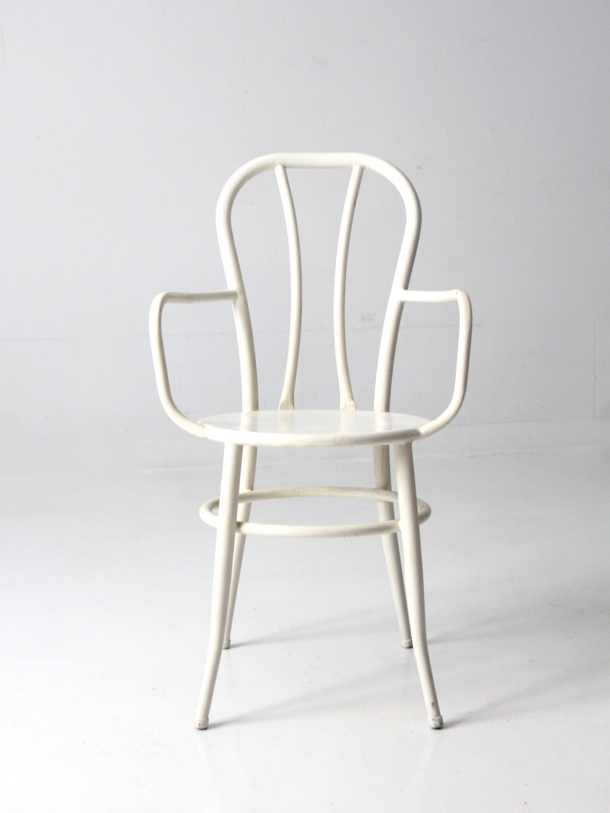 vintage white metal bistro chair