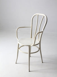 vintage white metal bistro chair