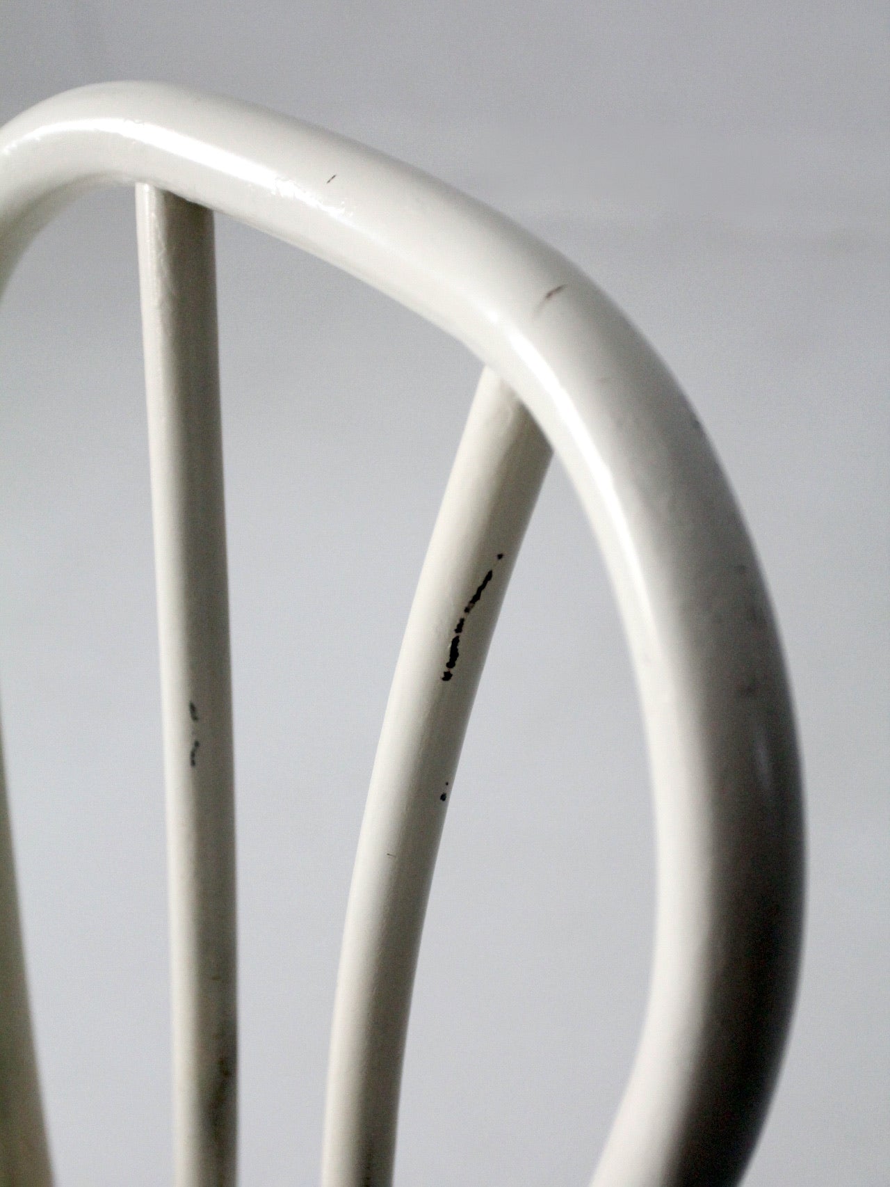 vintage white metal bistro chair