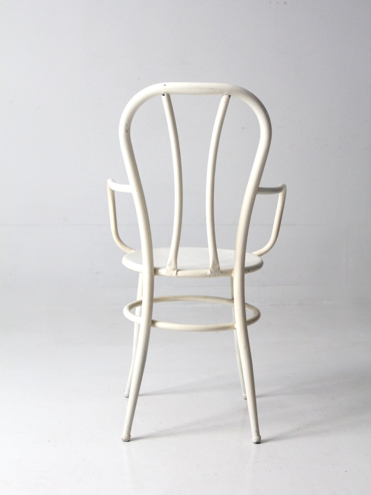 vintage white metal bistro chair