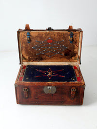 antique leather trunk