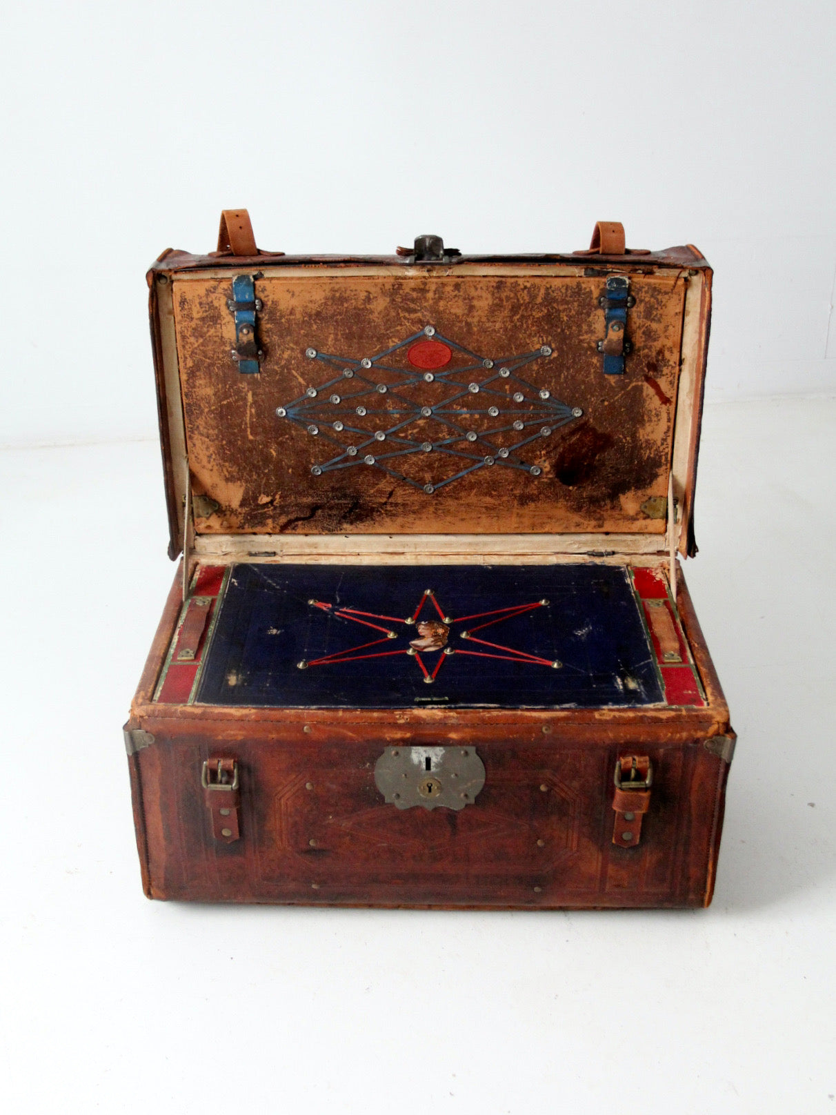 antique leather trunk