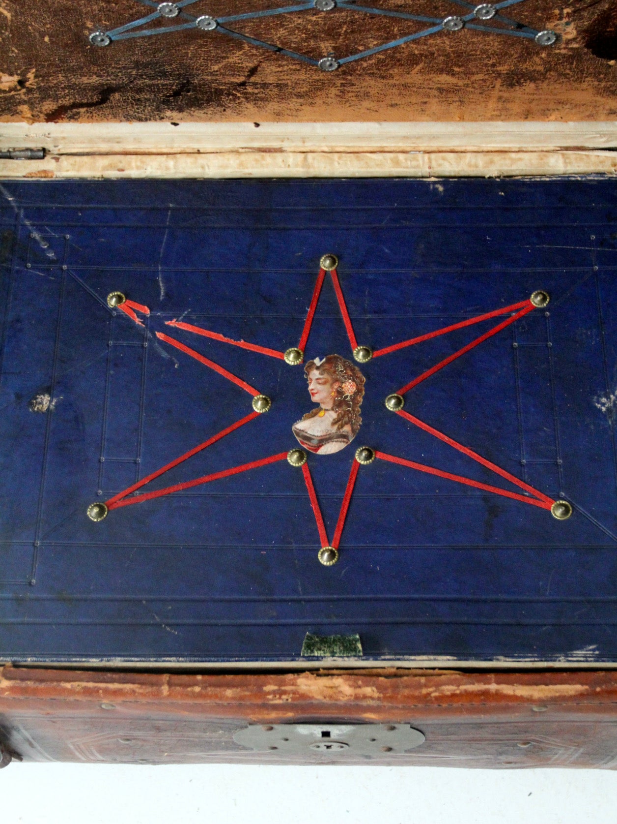 antique leather trunk