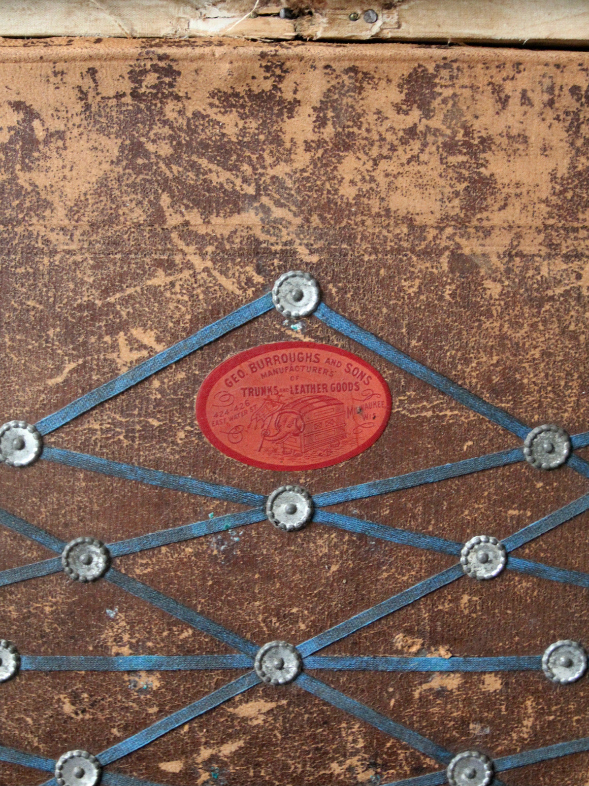 antique leather trunk