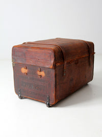 antique leather trunk