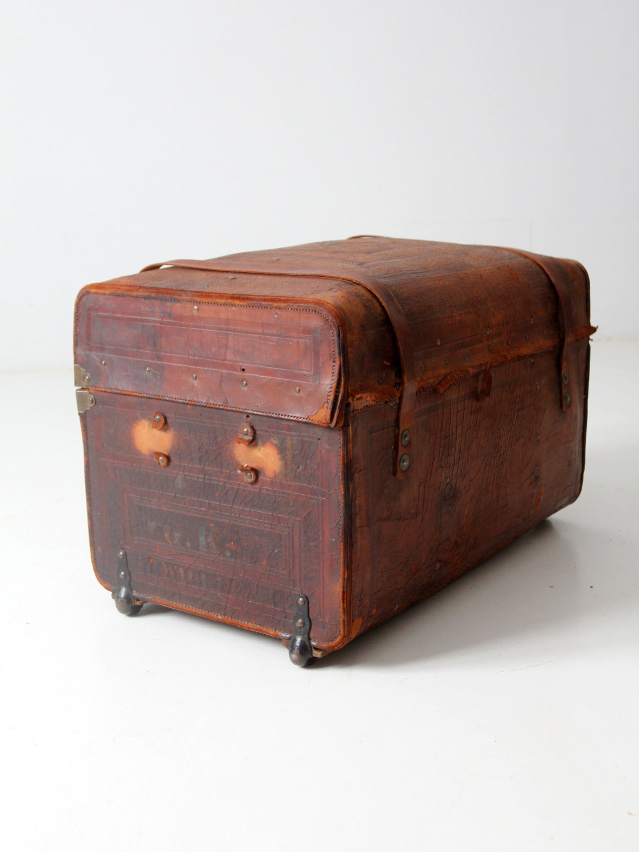 antique leather trunk