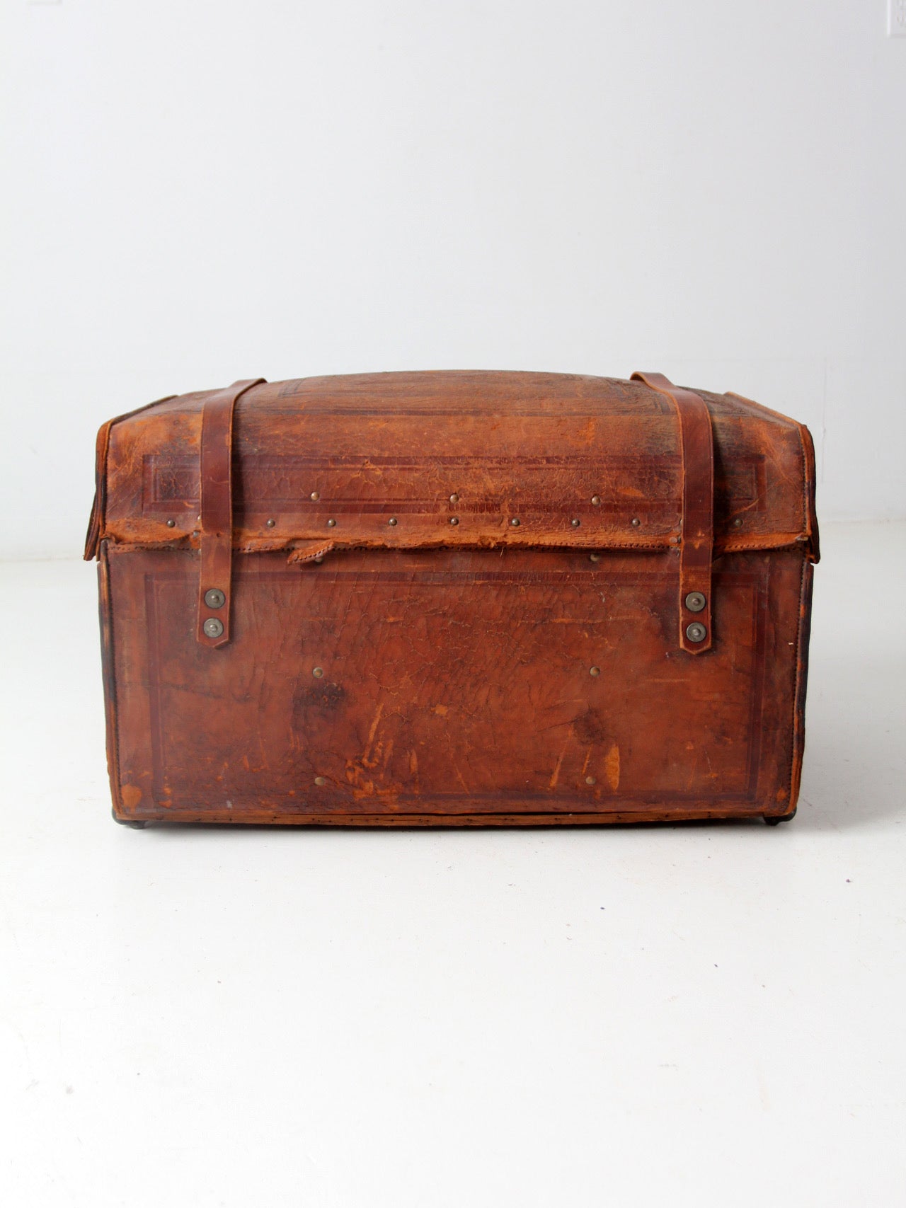 antique leather trunk
