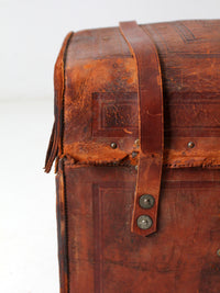 antique leather trunk