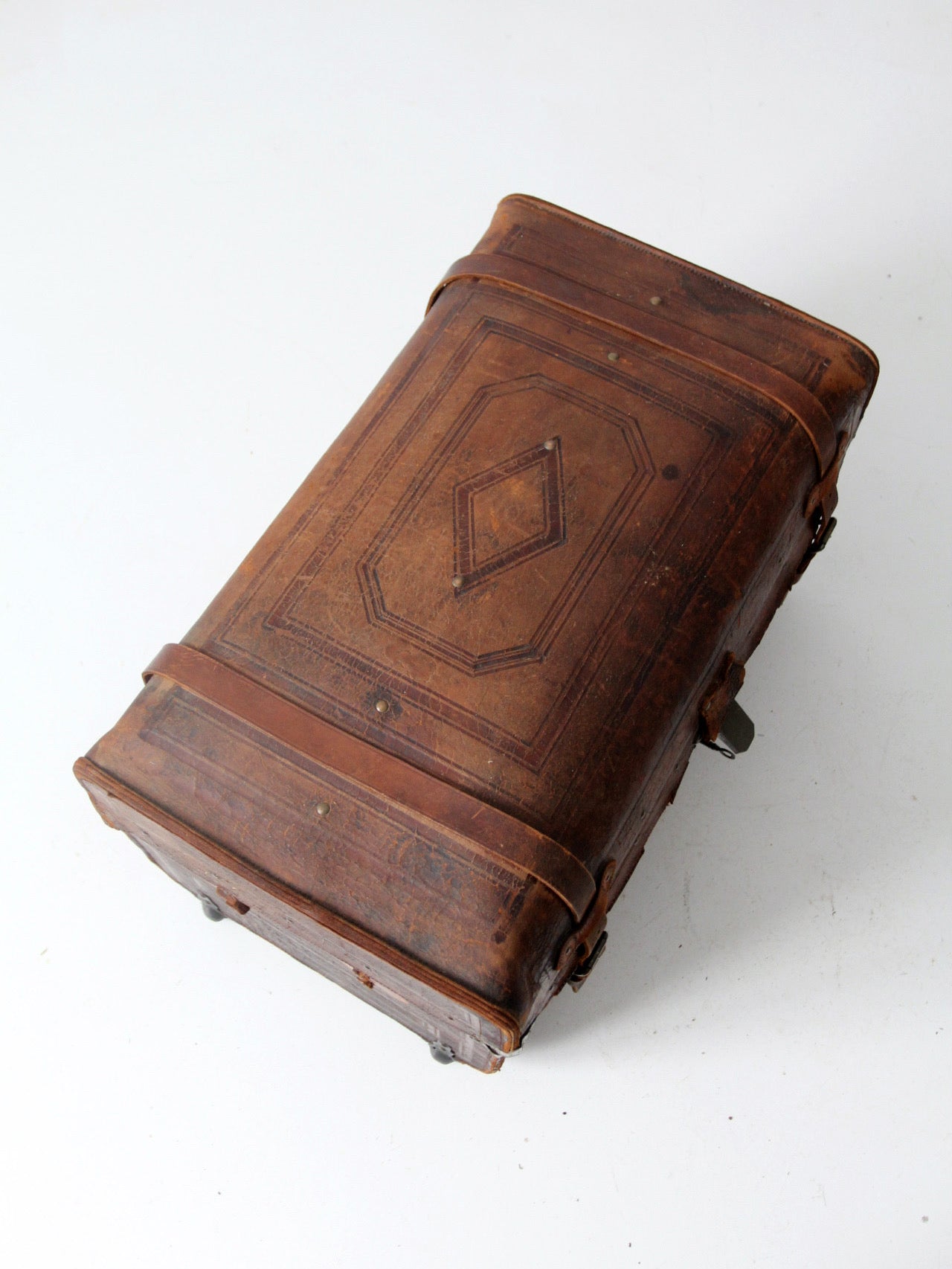 antique leather trunk