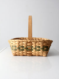 vintage hand-woven harvest basket