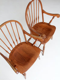 antique Windsor arm chairs pair