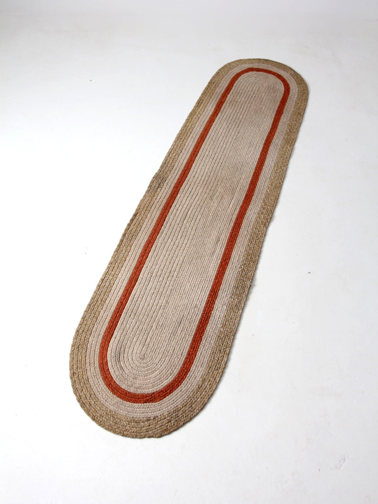 vintage braided 9 ft oval rug