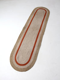 vintage braided 9 ft oval rug