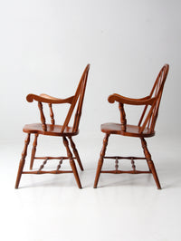 antique Windsor arm chairs pair