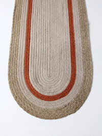 vintage braided 9 ft oval rug