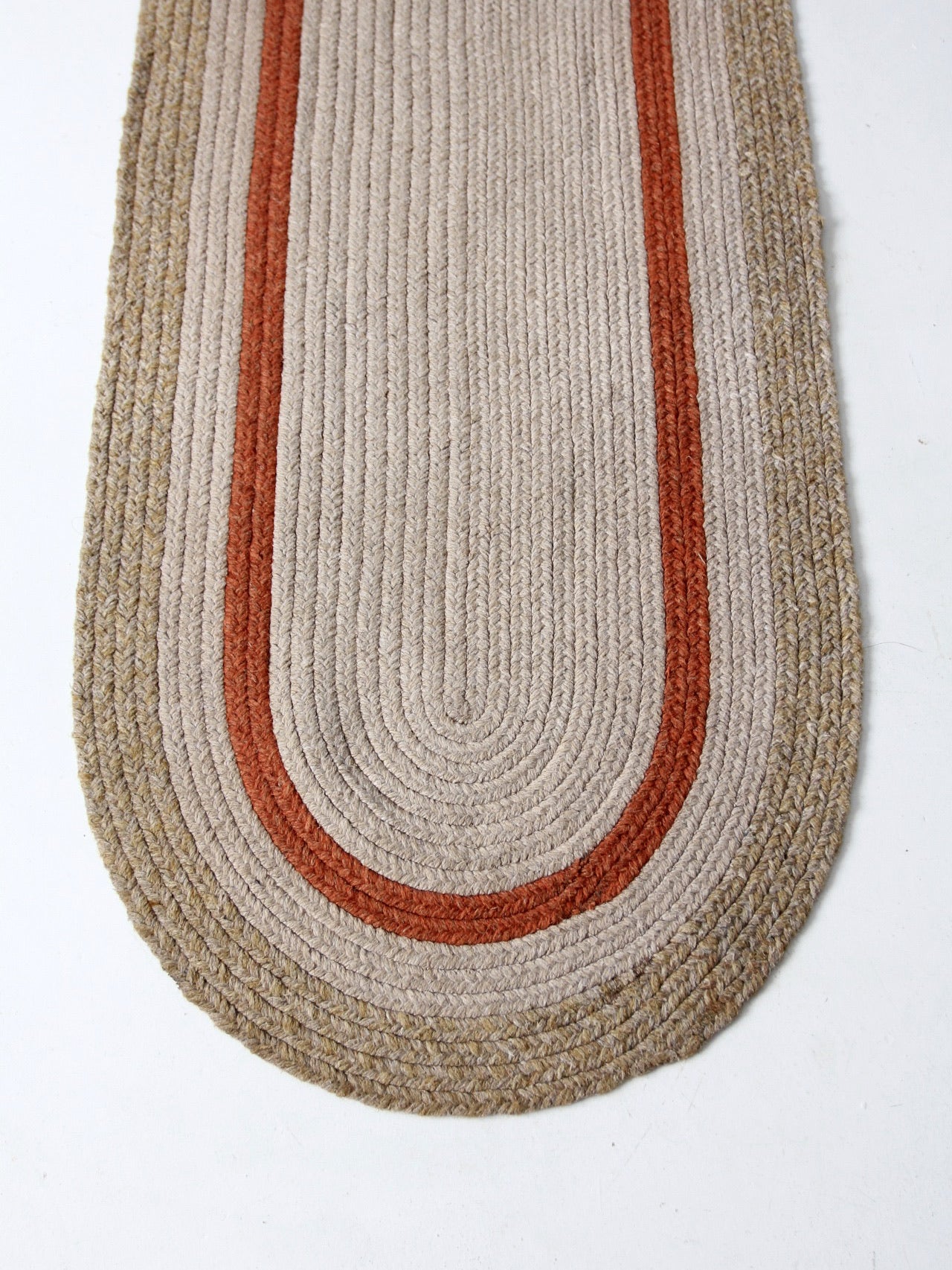 vintage braided 9 ft oval rug