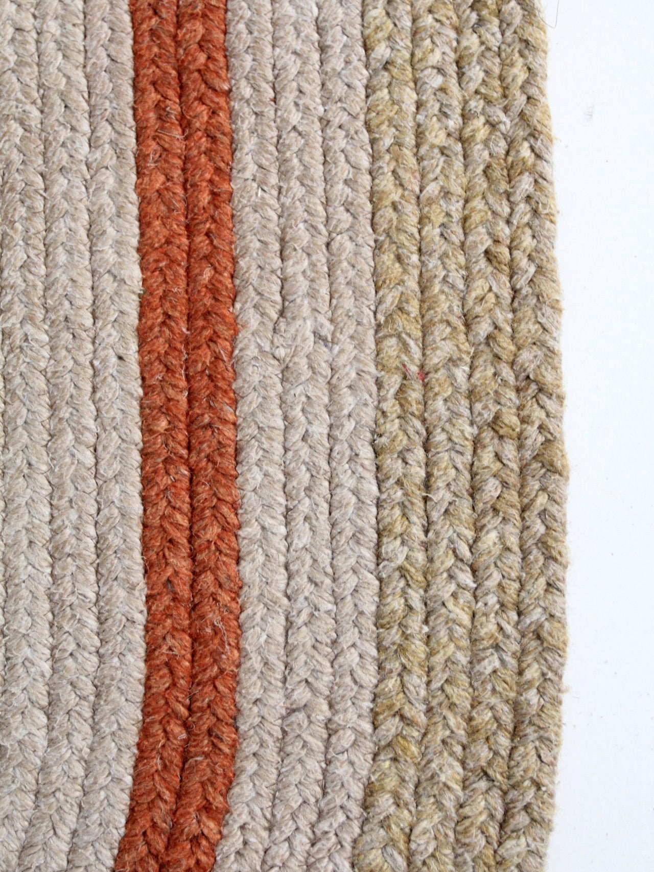 vintage braided 9 ft oval rug