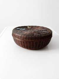 vintage Chinese sewing basket