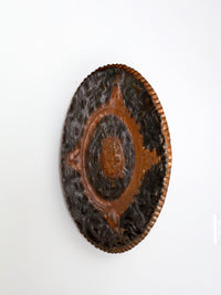 mid-century decorative Mexican copper plate