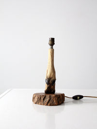 vintage European mounted deer hoof table lamp