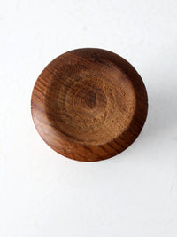 mid-century wooden candlestick holder