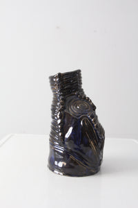 vintage coil free form pottery vase