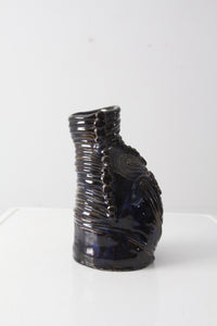 vintage coil free form pottery vase