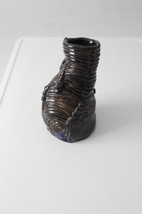 vintage coil free form pottery vase