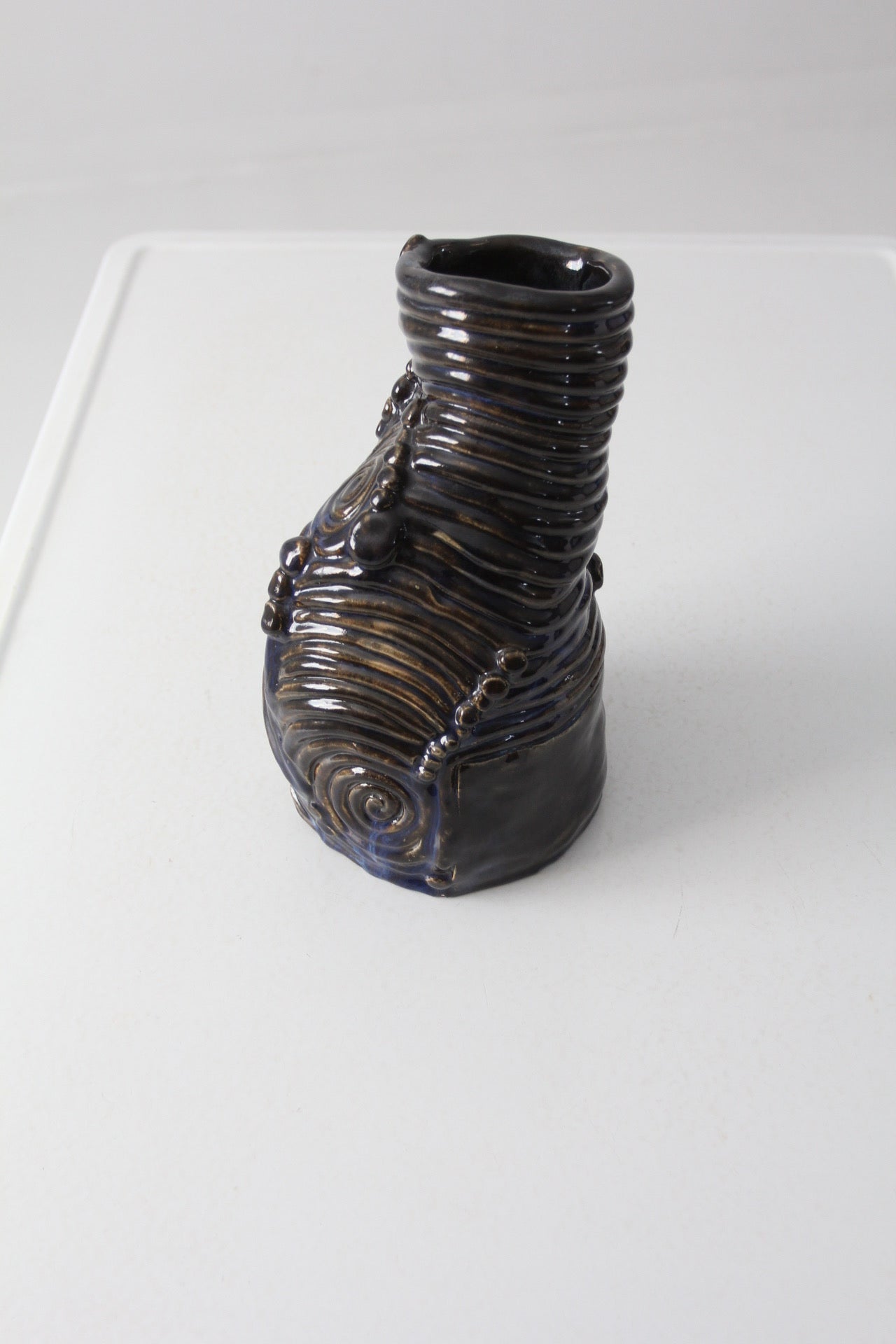 vintage coil free form pottery vase