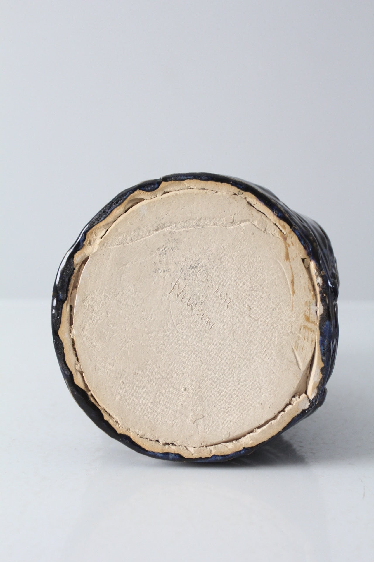 vintage coil free form pottery vase