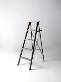 vintage wooden painters ladder