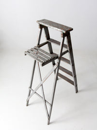 vintage wooden painters ladder