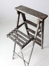 vintage wooden painters ladder