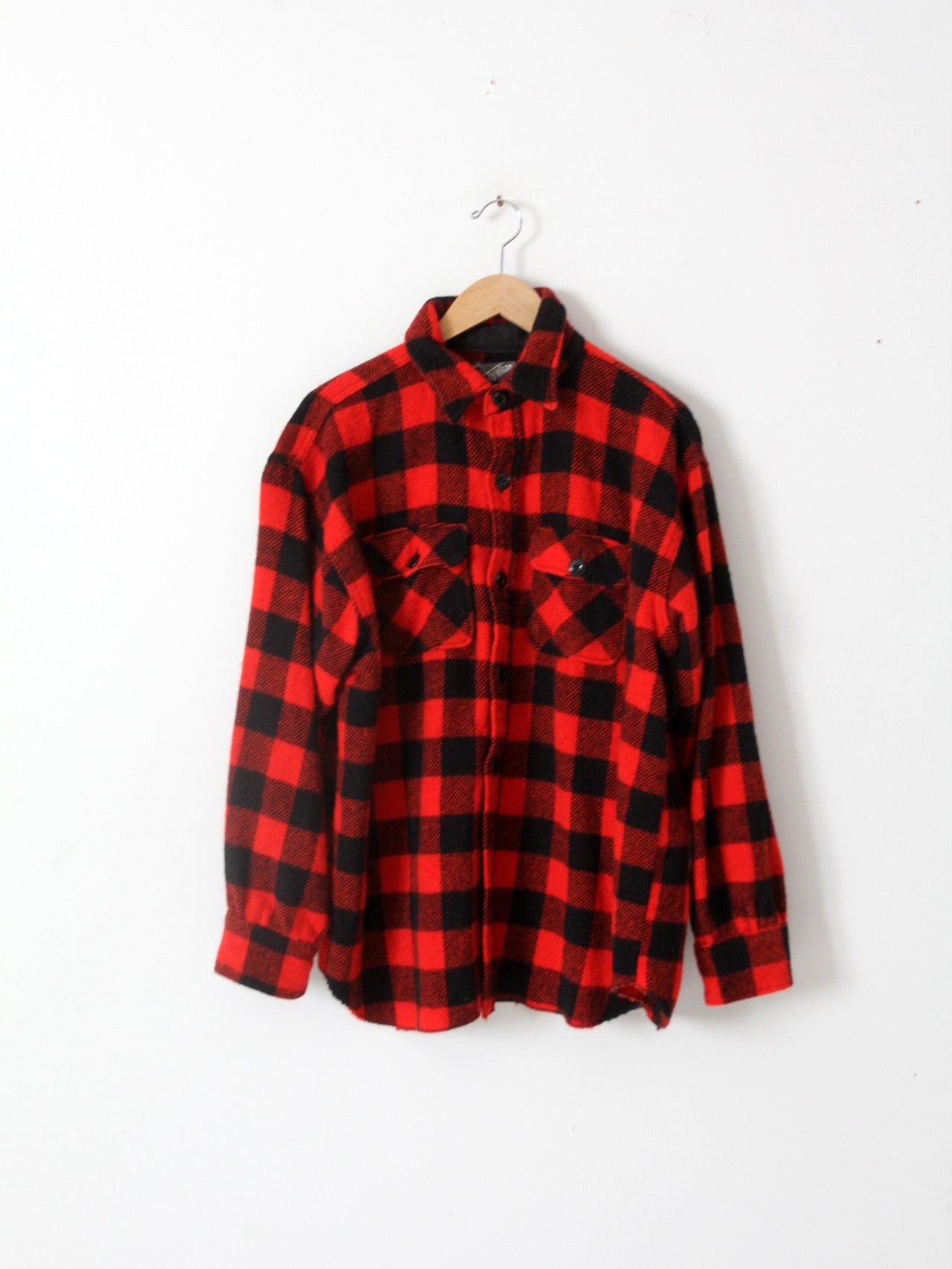 vintage 50s red flannel shirt