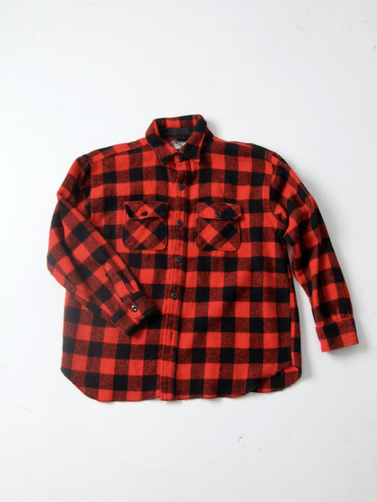 vintage 50s red flannel shirt